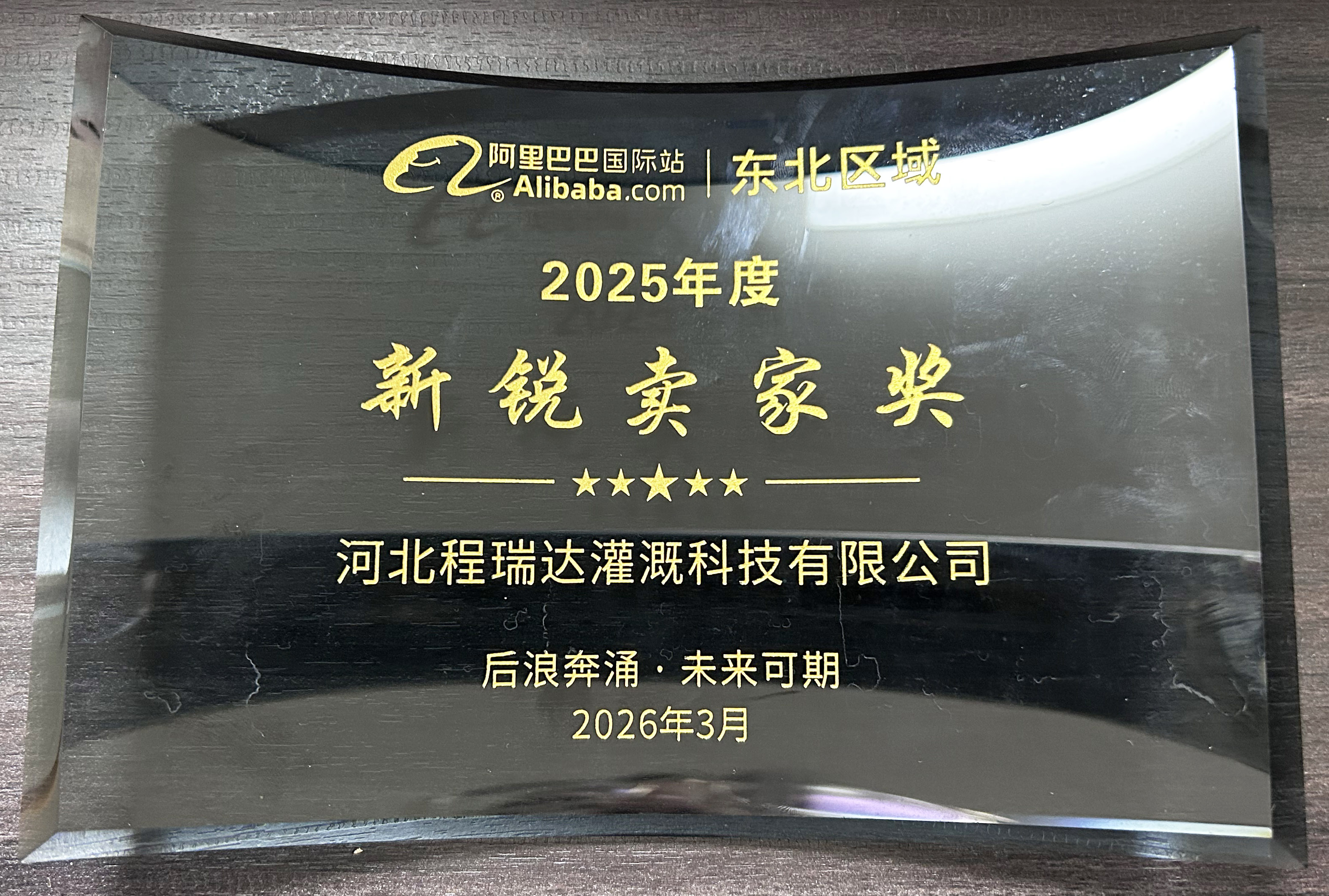 宁德程瑞达灌溉 | 荣获阿里国际站新锐卖家奖